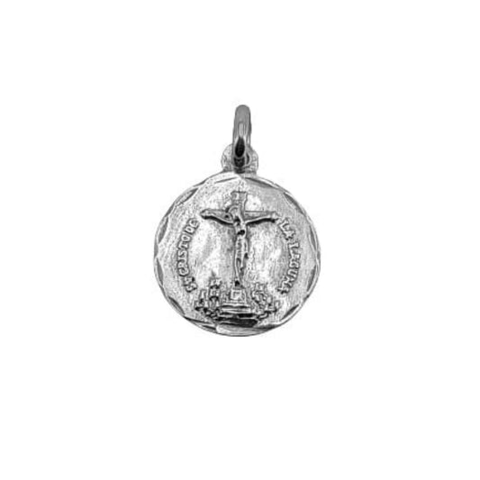 VIRGIN OF CANDELARIA MEDAL CHRIST OF THE LAGOON SILVER PLATED FINISH