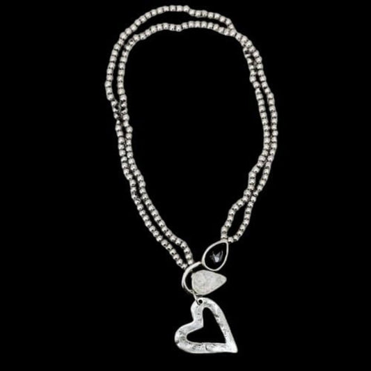 COLLAR ZAMAK CORAZON Y CIRCONITA