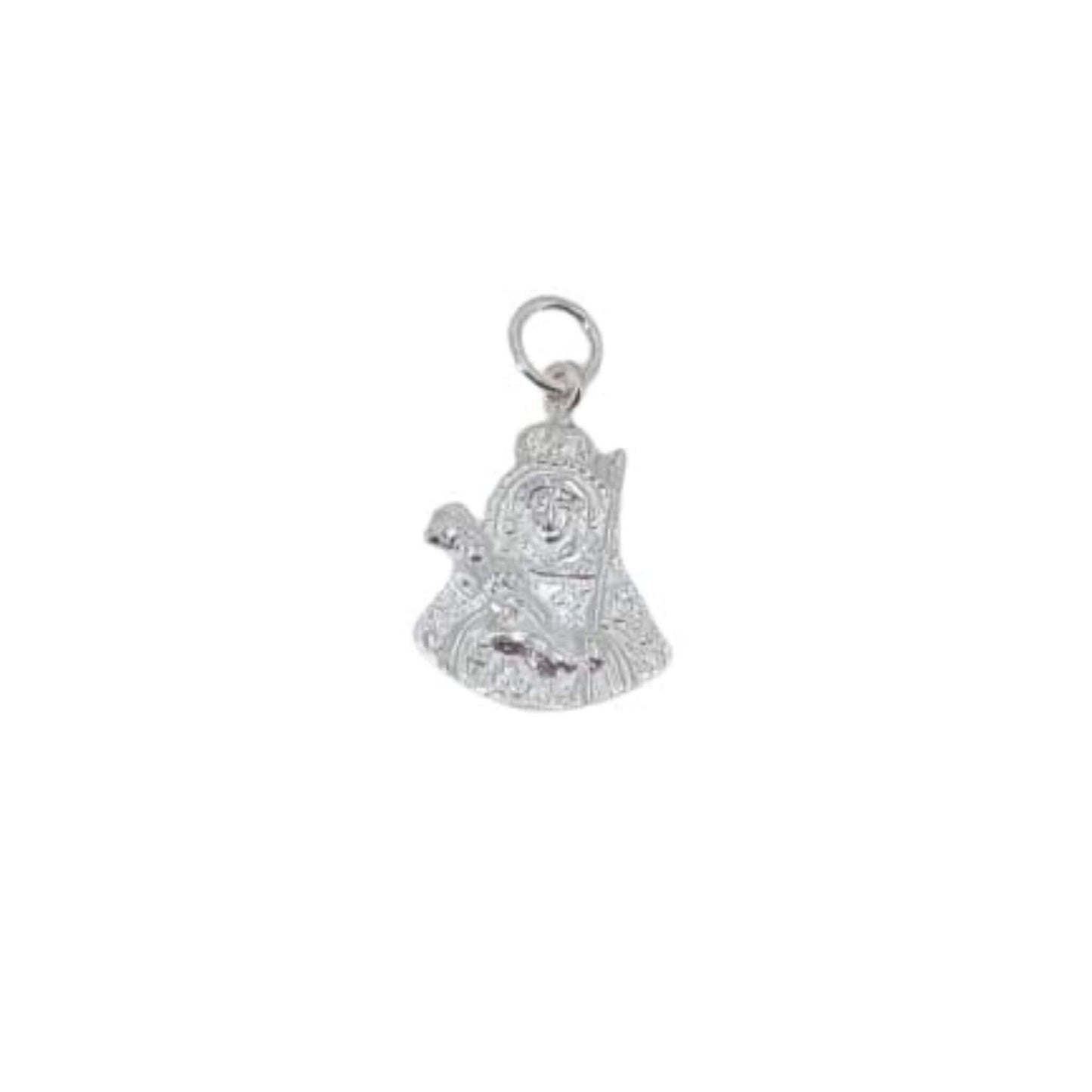 MEDALLA VIRGEN SILUETA DE CANDELARIA PLATA ACABADO EN PLATEADO