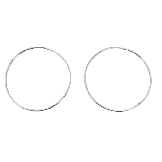 SILVER EARRINGS WITH SMOOTH, SHINY SILVER FINISH