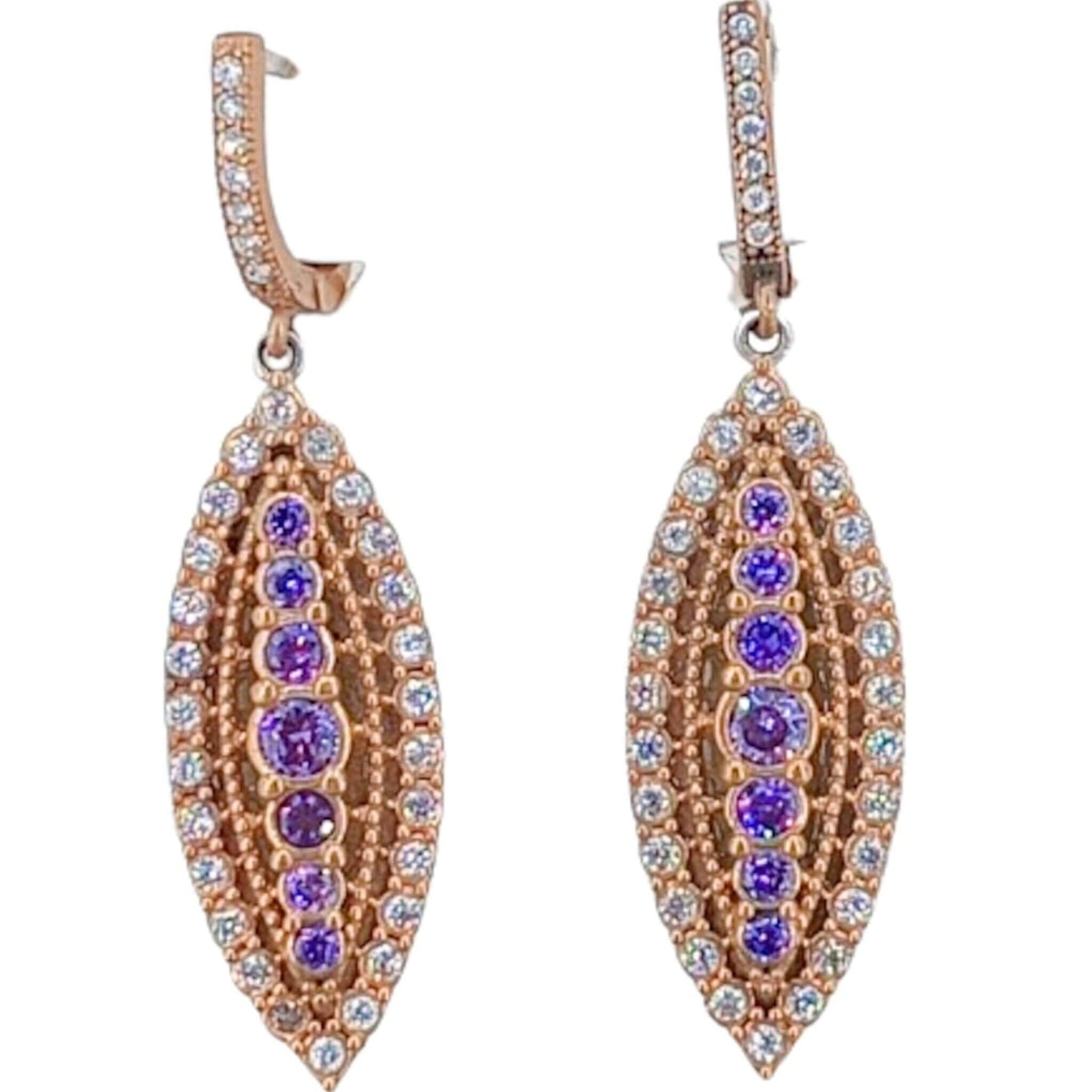 PENDIENTES PLATA Y BRONCE ACABADO PLATEADO PIEDRAS NATURALES Y CIRCONITAS