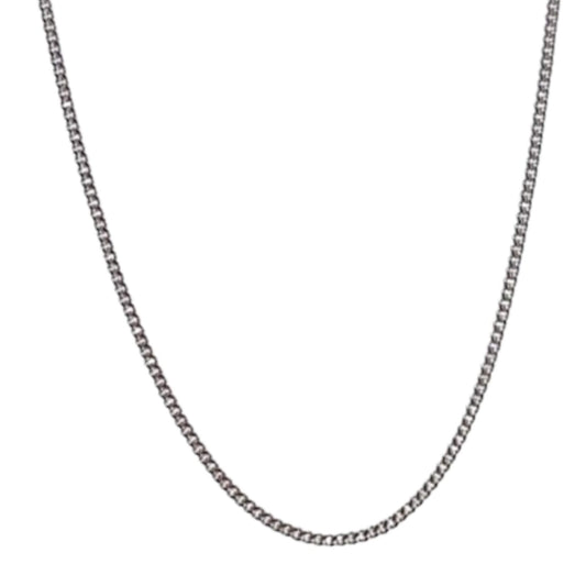 SILVER CHAIN RHODIUM FINISH 50CM