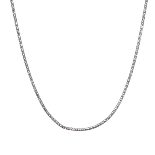 SILVER CHAIN RHODIUM FINISH 45CM