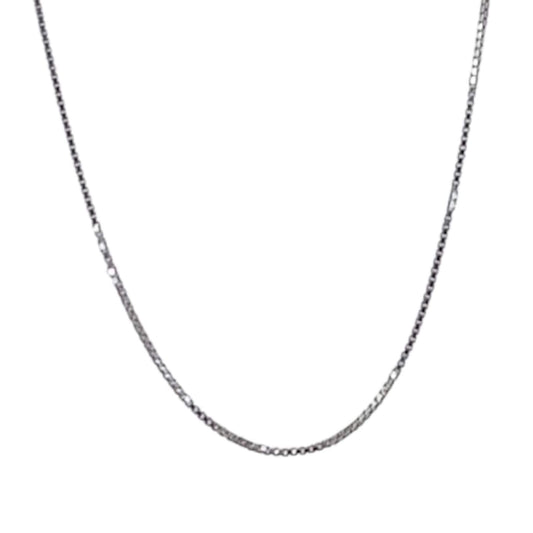 SILVER CHAIN RHODIUM FINISH 45CM
