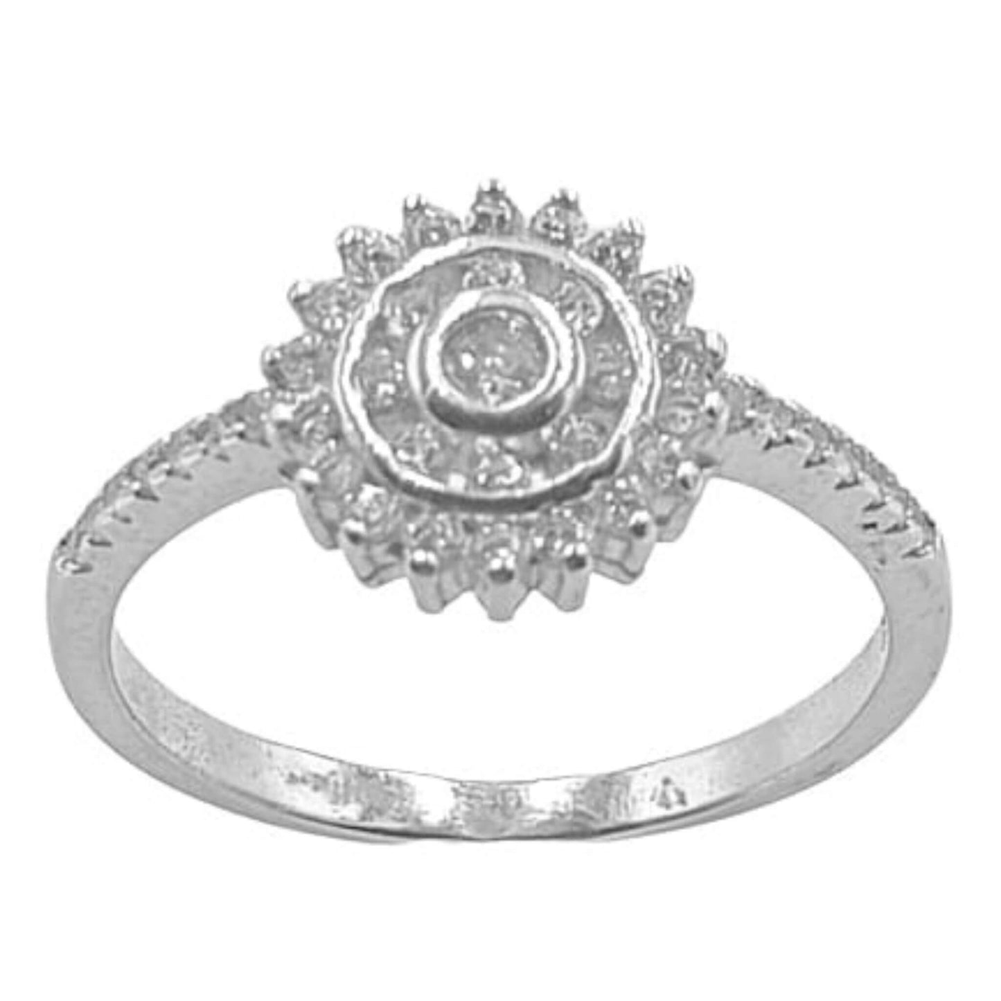 ANILLO PLATA ACABADO RODIO CIRCONITAS