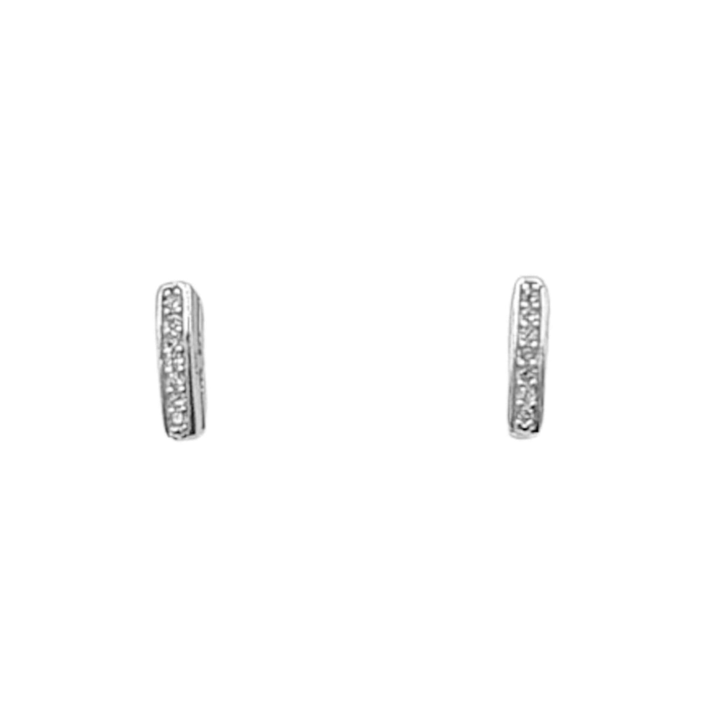 PENDIENTES PLATA ACABADO RODIO CIRCONITAS CIERRE PRESION