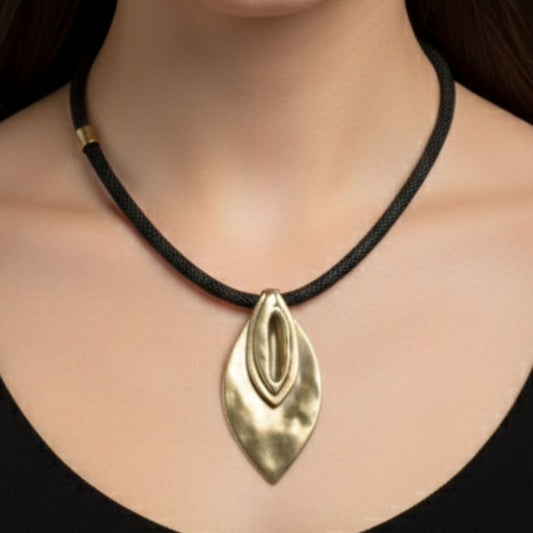 Collar Bronce Dorado Envejecido Vintage | Cadena Rejilla Unisex
