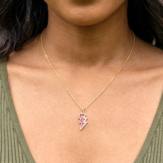 Collar Gargantilla Rayo · Plata 925 Bañada en Oro con Esmalte