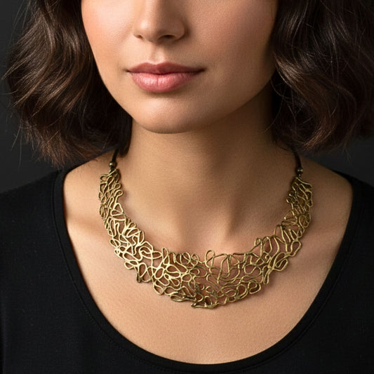 Collar Bronce Vintage | Dorado Envejecido | Diseño Exclusivo