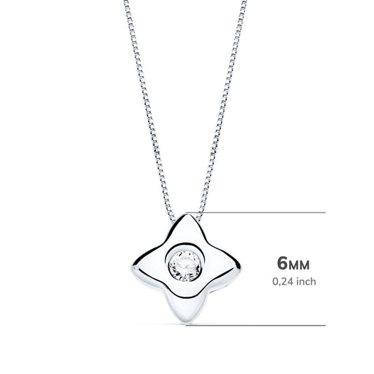 18K GARGANTILLA ORO BLANCO ESTRELLA 6MM CON DIAMANTE LABORATORIO 0,050 QTS. G-VS2. CADENA 42CM