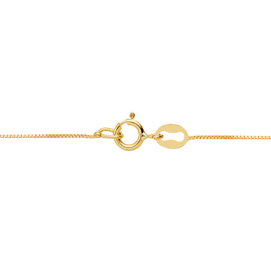 18K COLGANTE FLOR 8X8 MM CADENA ORO BICOLOR 42CM