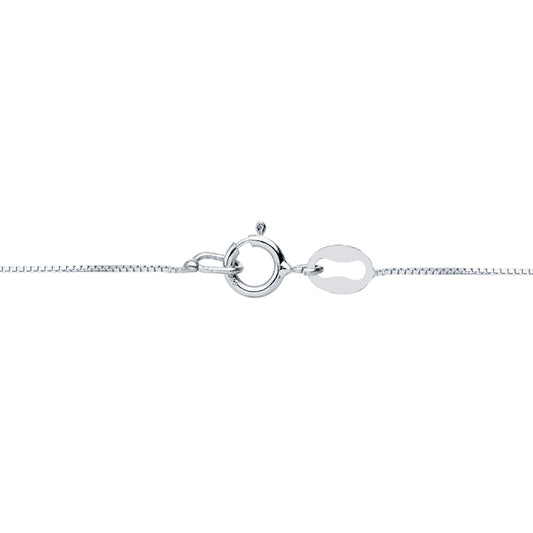 18K COLGANTE CIRCONITA ORO BLANCO 8 MM CADENA 42CM
