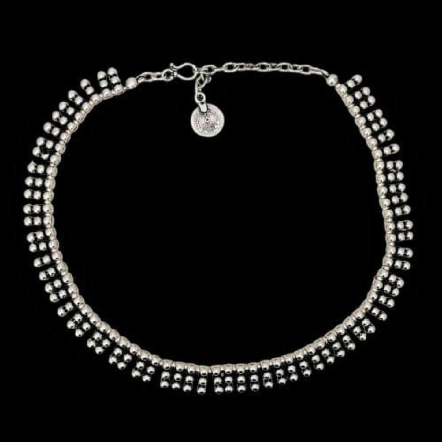 Collar Zamak mujer de bolas estilo gargantilla Hipoalergénico Joyeria Osnor Zamak