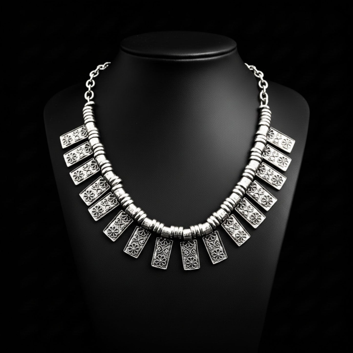 Collar Gargantilla Unisex Zamak plateado exclusivo Joyeria Osnor