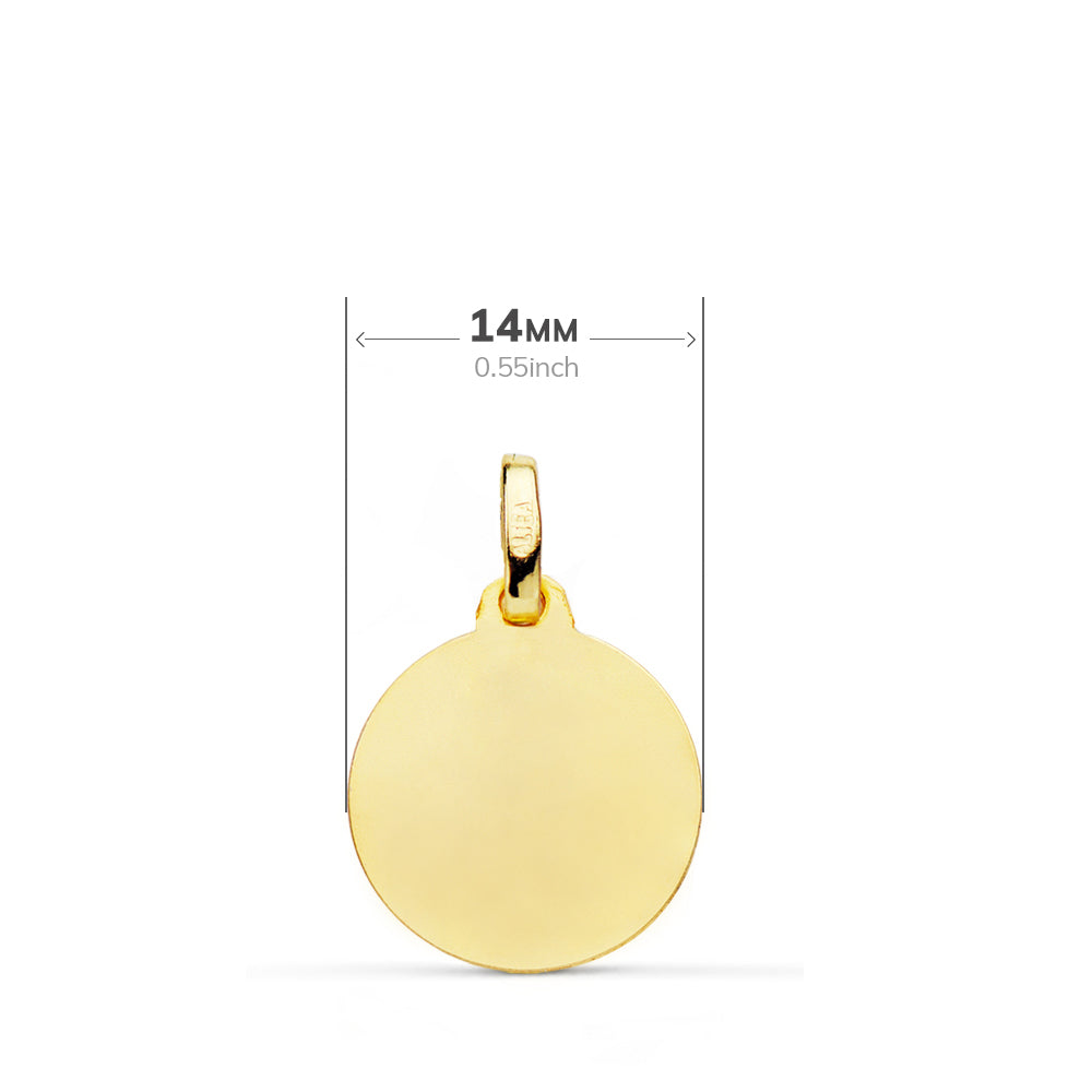 18K MEDALLA ORO AMARILLO SAN RAFAEL 14 MM