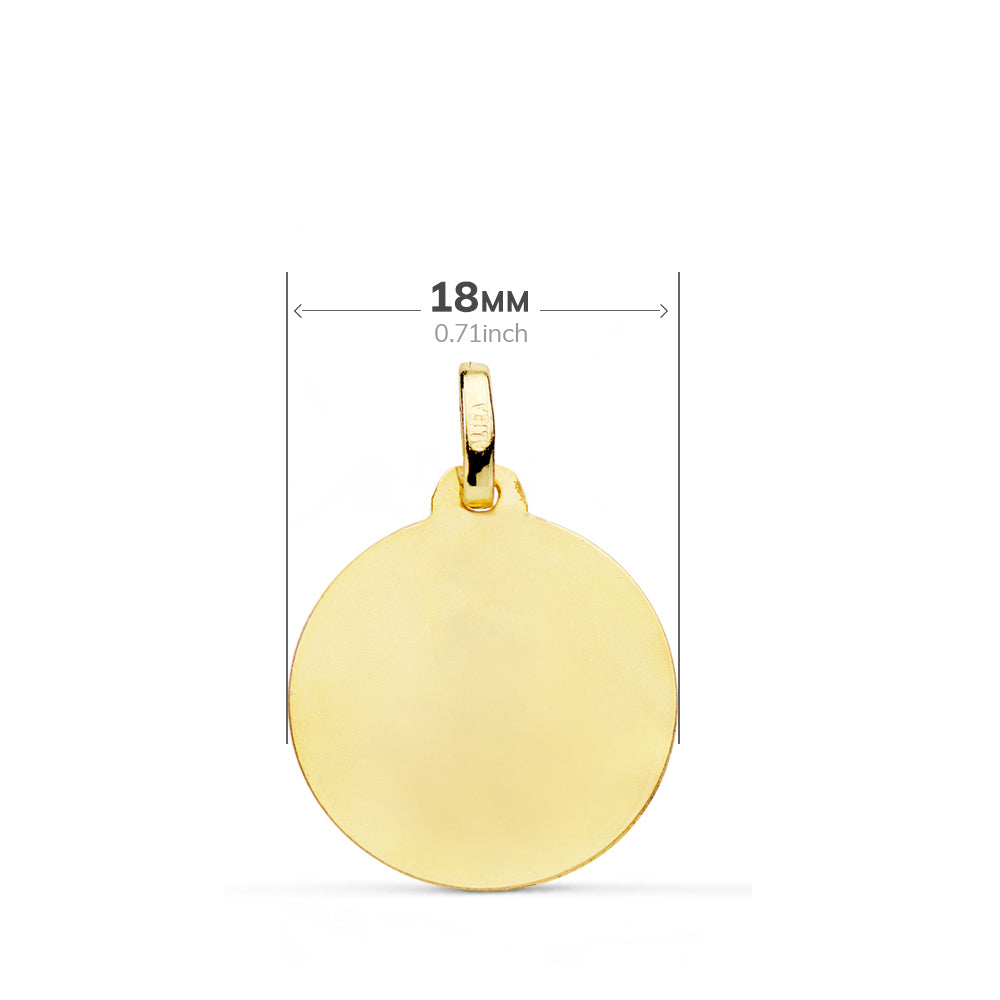 18K MEDALLA ORO AMARILLO DIVINA INFANTITA 18 MM