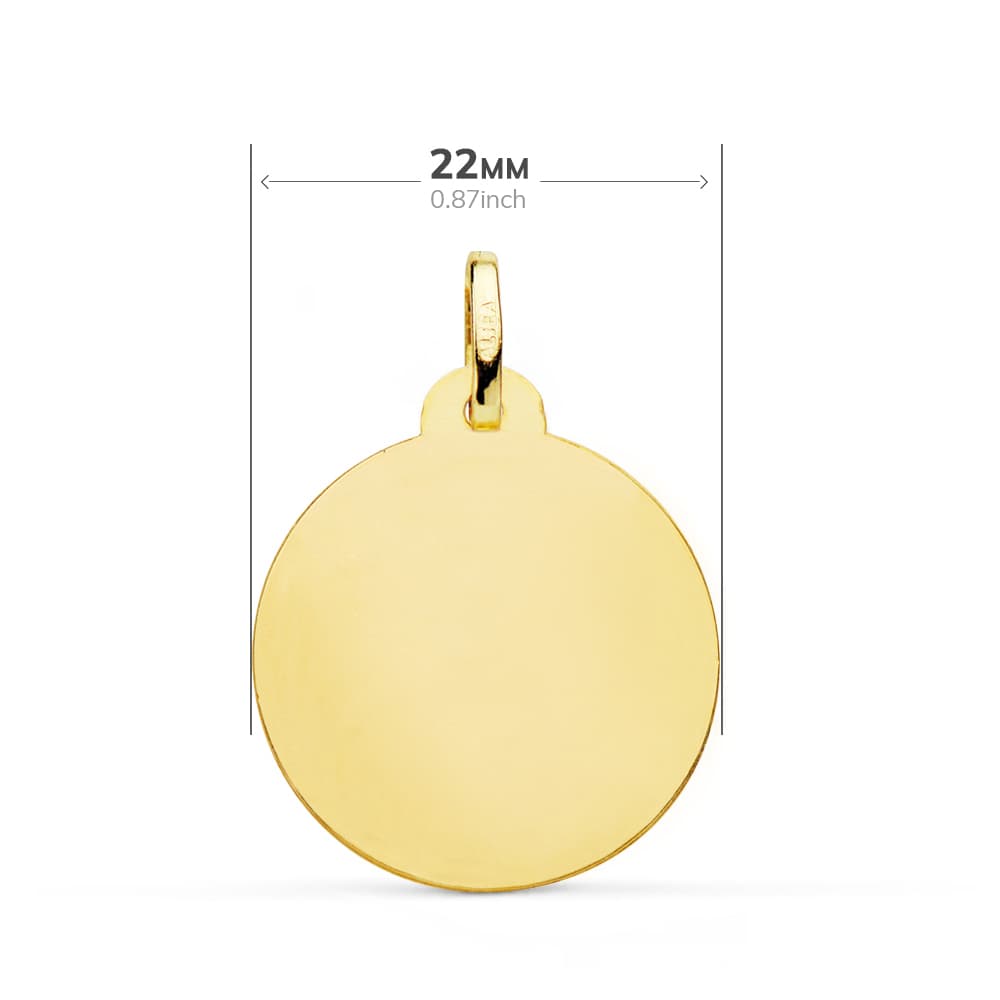 18K MEDALLA ORO AMARILLO CRISTO MEDINACELLI 22 MM