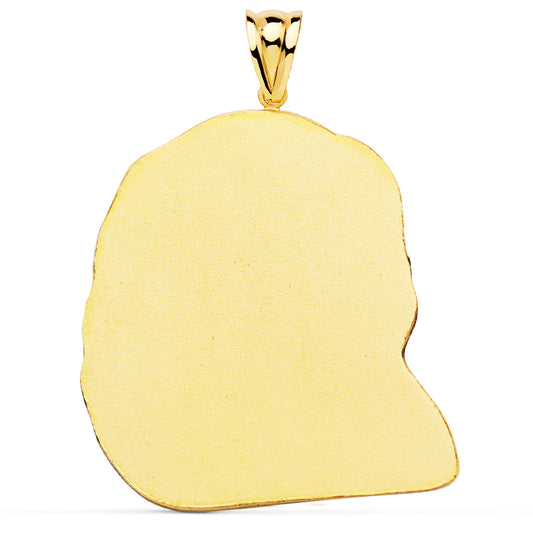 18K COLGANTE ORO AMARILLO CABEZA DE CRISTO 42X35 MM
