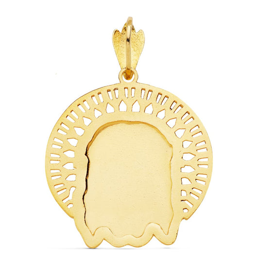 18K COLGANTE COLGANTE ORO AMARILLO CABEZA DE CRISTO ORLA 31X31 MM