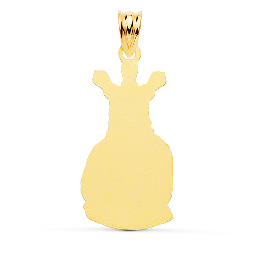 18K MEDALLA ORO AMARILLO CRISTO CAUTIVO SILUETA 18X10 MM