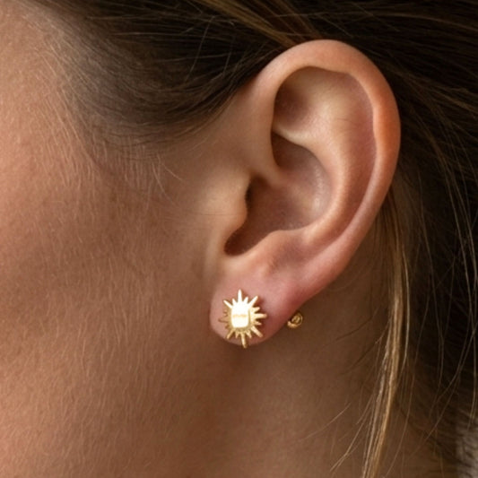 Pendietes de plata baño de oro dorados diseño joyería osnor
