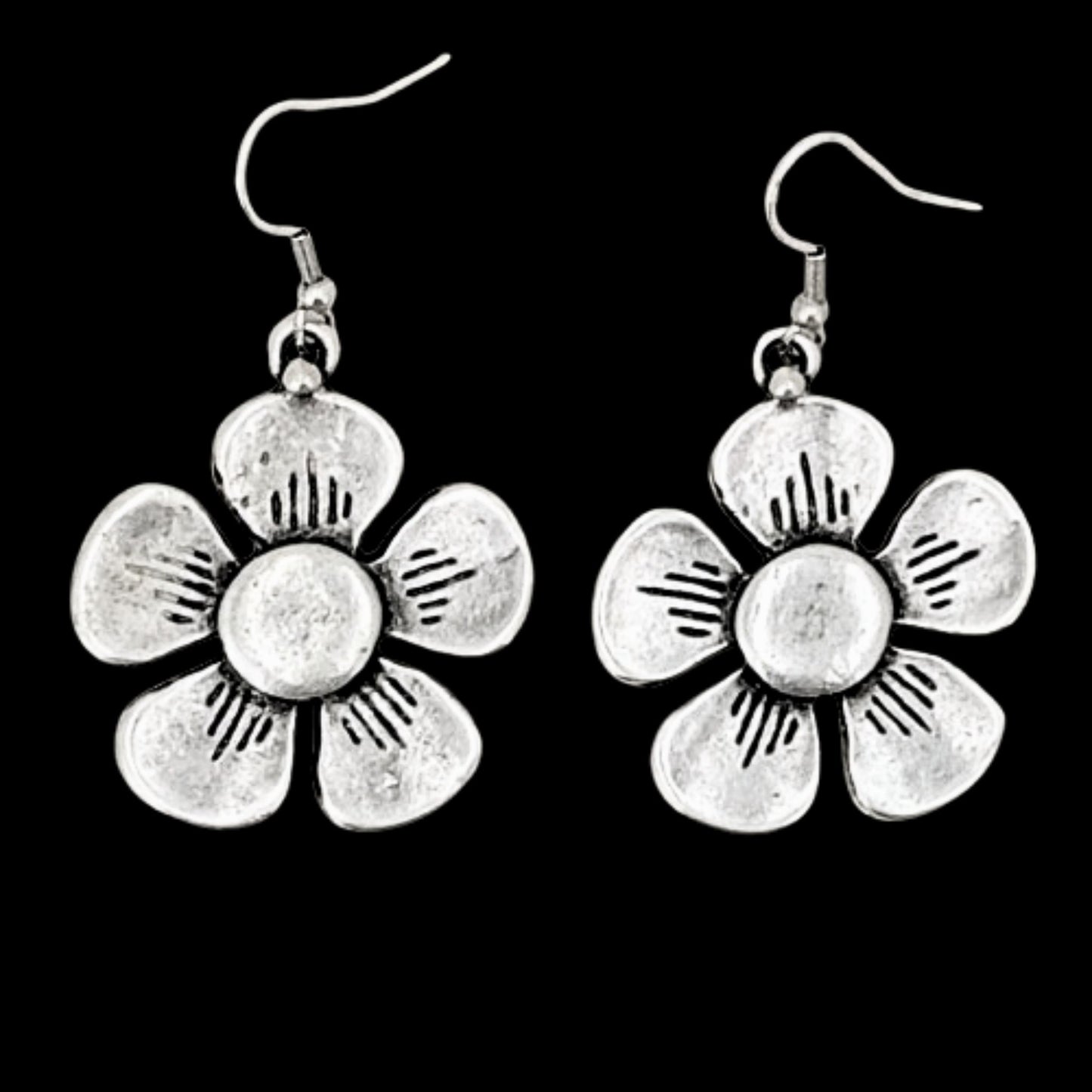 pendiente flor exclusivo joyeria osnor zamak