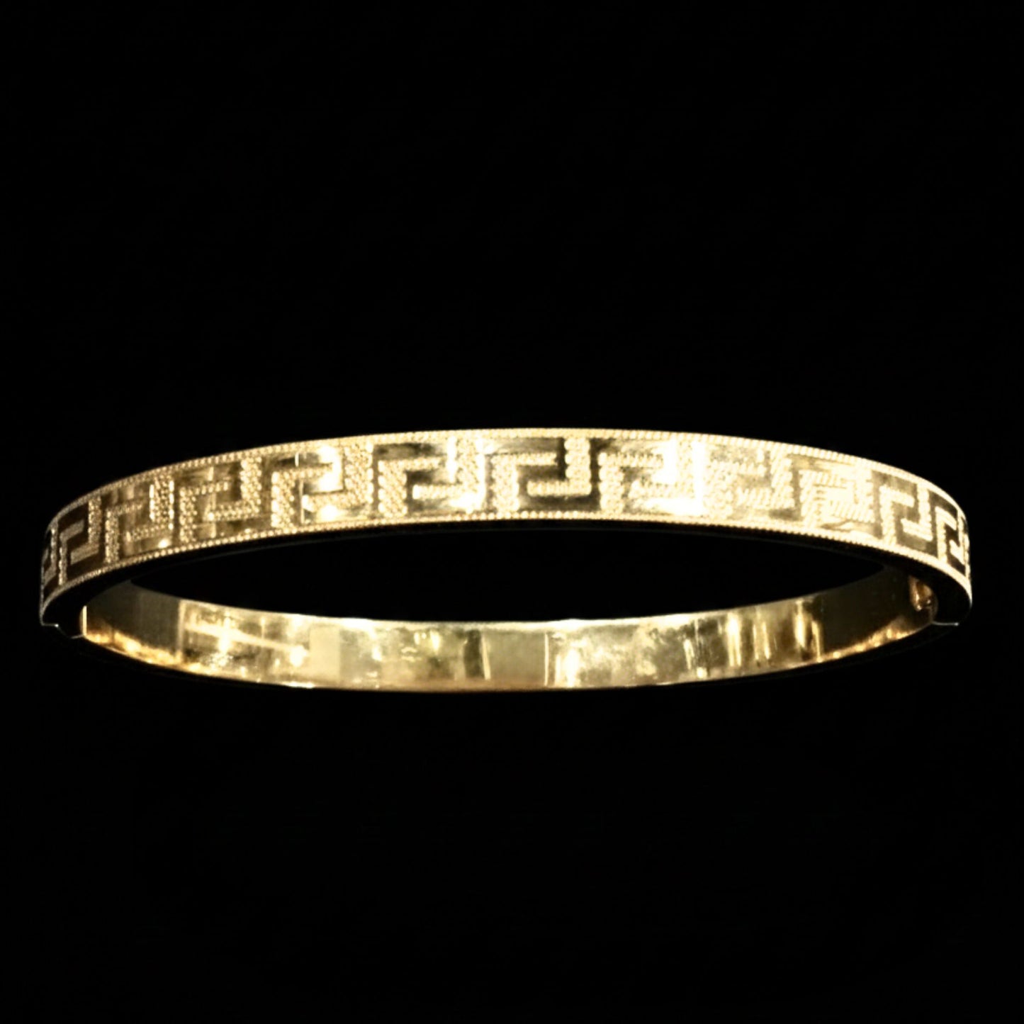 brazalete acero inoxidable dorado rigido unisex diseño joyeria osnor