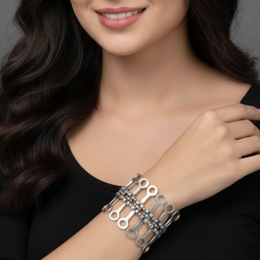 Pulsera Zamak elástica hipoalergénico modelo mujer- Joyería Osnor