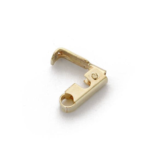 18K FORNITURA ORO AMARILLO CIERRE DE PATO 9X3 MM