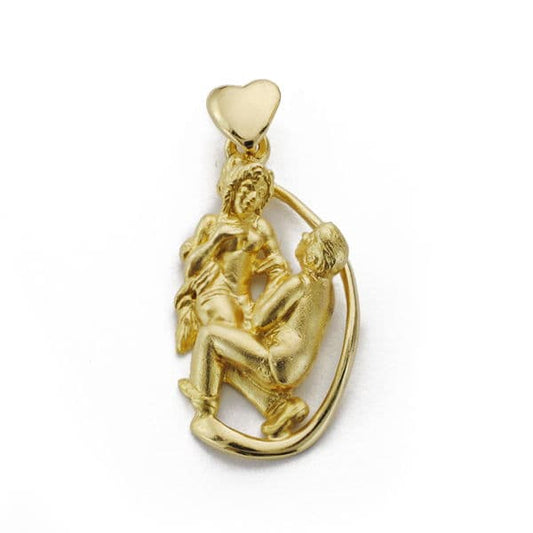 18K COLGANTE ORO AMARILLO PAREJA ENAMORADOS 25X13MM C. AMOR
