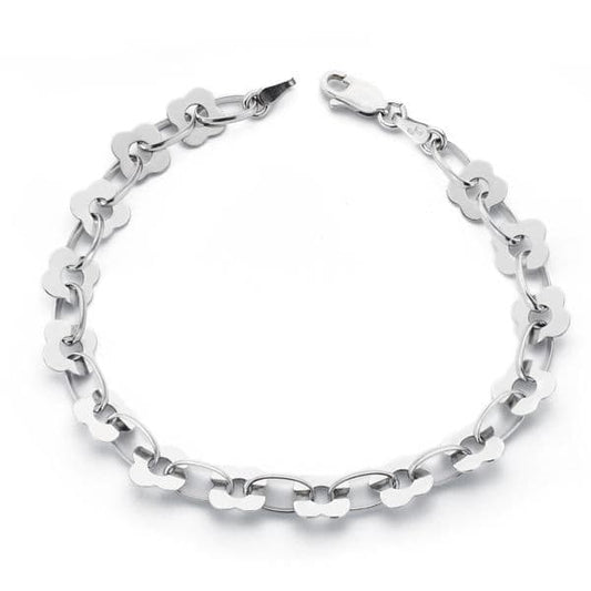 18K PULSERA ORO BLANCO 18.5 CM 7 MM