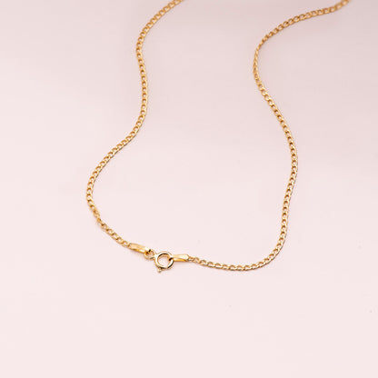 18K CADENA ORO AMARILLO BARBADA HUECA 50X1.