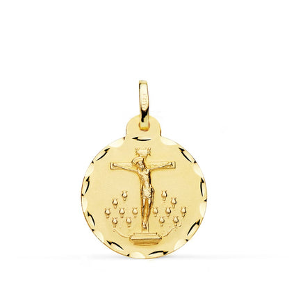 18K MEDALLA ORO AMARILLO CRISTO DE LA LAGUNA 20 MM