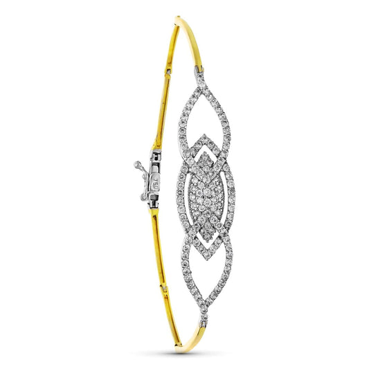18K PULSERA ORO BICOLOR CIRCONITA MOTIVO