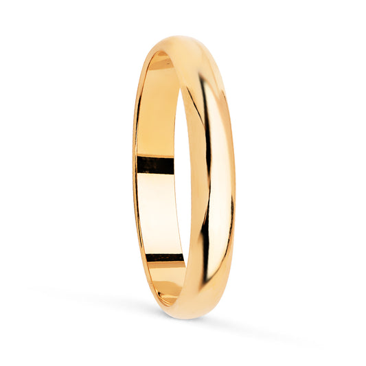 18K ALIANZA ORO AMARILLO LISA BRILLO. ANCHO: 3 MM