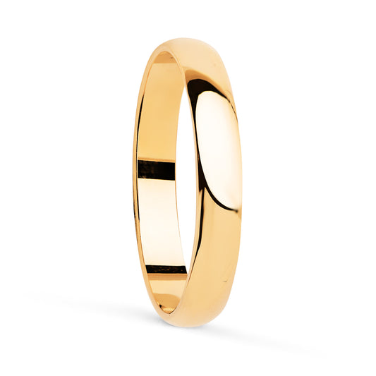 18K ALIANZA ORO AMARILLO LISA BRILLO. ANCHO: 3,5 MM