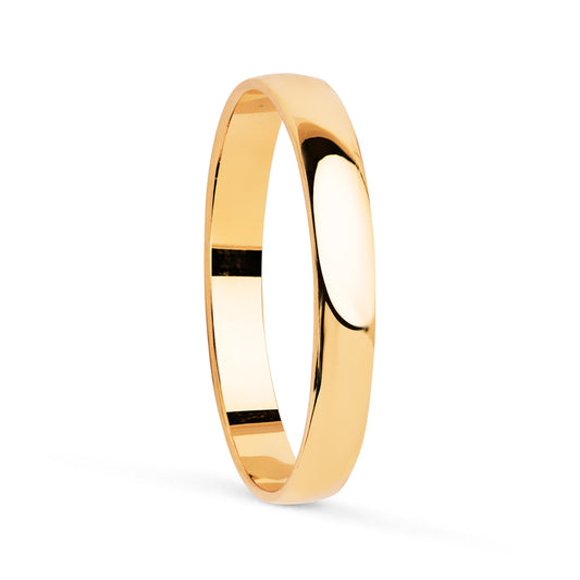 18K ALIANZA ORO AMARILLO LISA BRILLO. ANCHO: 2,5 MM