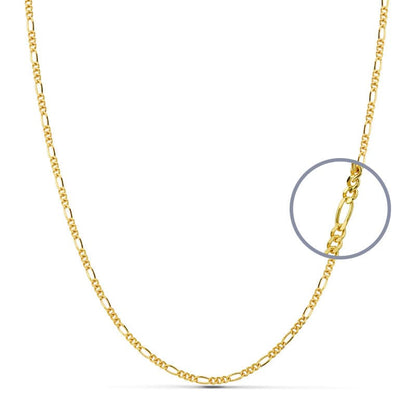 18K CADENA ORO AMARILLO MACIZA CARTIER 3X1 45CM 1.7 MM