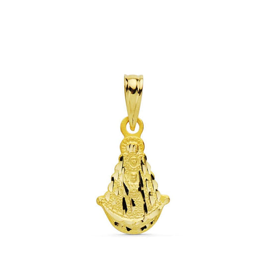 18K MEDALLA ORO AMARILLO VIRGEN DEL ROCIO SILUETA 15X10 MM