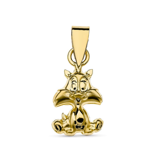 18K COLGANTE ORO AMARILLO SILVESTRE PEQUEÑO. 11X6 MM