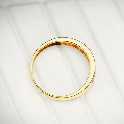18K SORTIJA ORO AMARILLO 9 CIRCONITA AZULES. ANCHO CUERPO 3.5 MM