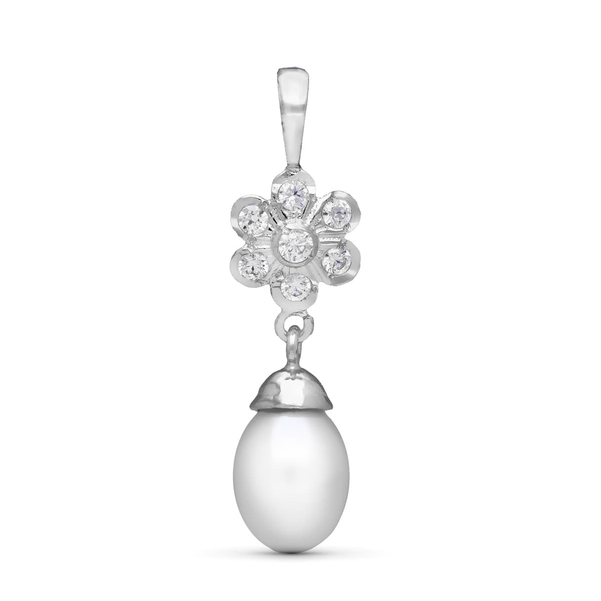 18K COLGANTE ORO BLANCO Y PERLA