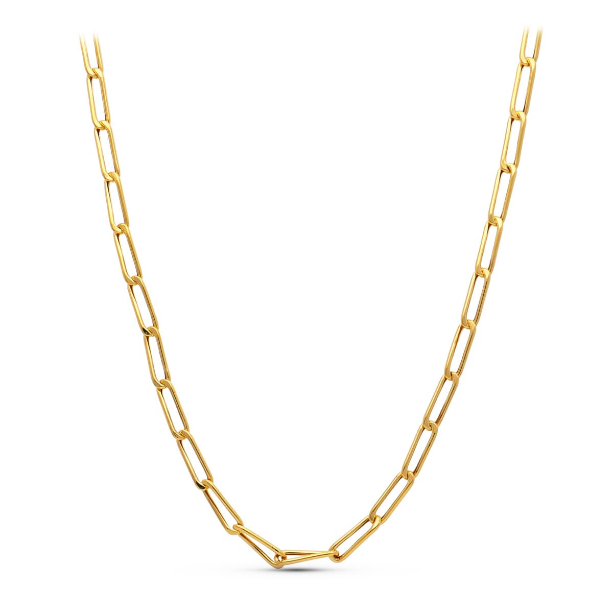 18K CADENA ORO AMARILLO BILBAO HUECA 60CM ANCHO 6 MM