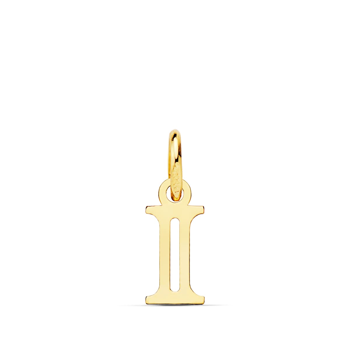 18K COLGANTE ORO AMARILLO LETRA " I " . 11X5 MM