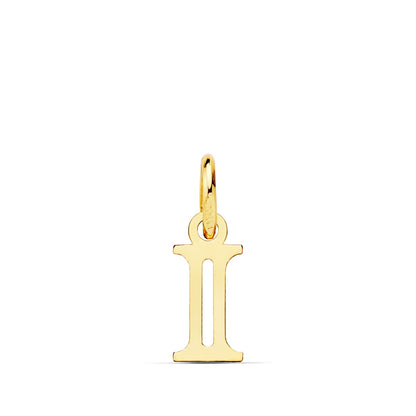 18K COLGANTE ORO AMARILLO LETRA " I " . 11X5 MM