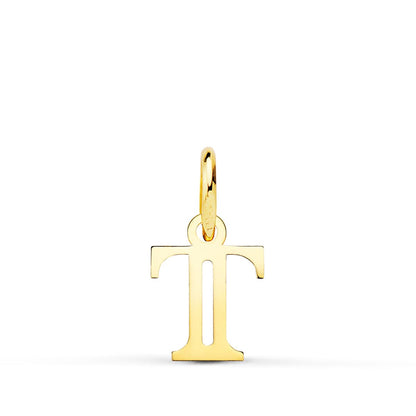 18K COLGANTE ORO AMARILLO LETRA " T " . 11X9 MM