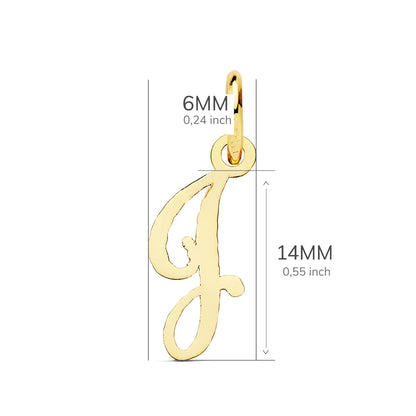 18K COLGANTE ORO AMARILLO LETRA " J " . 15X6 MM