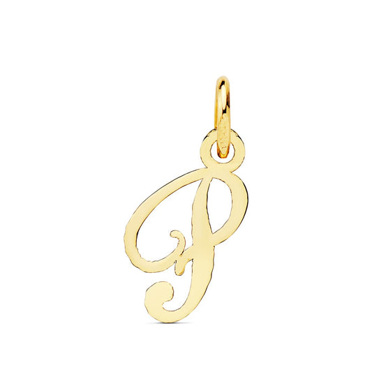 18K COLGANTE ORO AMARILLO LETRA " P " 15X8 MM