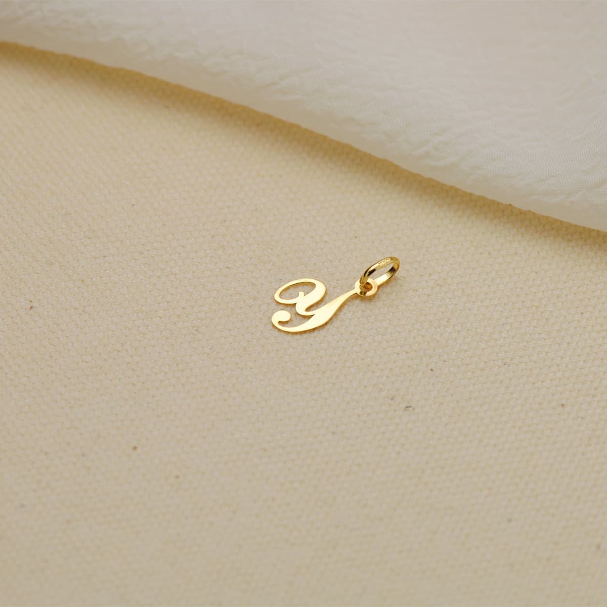 18K COLGANTE ORO AMARILLO INICIAL LETRA " Y " 14X8 MM
