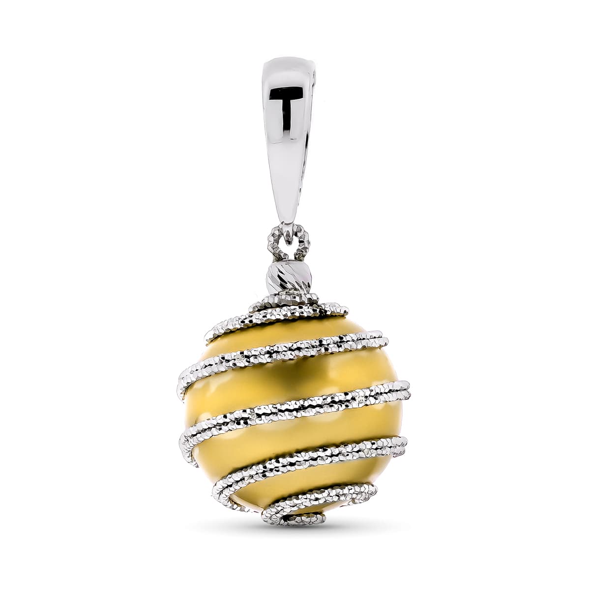 18K COLGANTE ORO BLANCO HUECO BOLA ORO BLANCO O BICOLOR